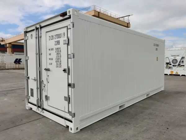 20ft-shipping-container-domestic-reefer-white-new-front-corner-right 20ft New Refrigerated Container For Sale
